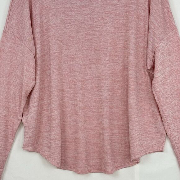 Time & Tru Top Womens Size XL Pink Knit Round Neck Round Hem Long Sleeve - Picture 6 of 16